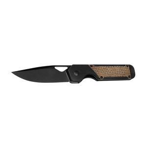 Couteaux pliants de haute qualité avec lame à bord plat tranchant, poignée à motif multicouche et design de poche portable pour l'extérieur - Product Image 1