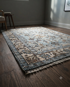 Alfombra de Lana Persa Tradicional Anudada a Mano con Patrón Floral Kashan, Alfombra Hecha a Mano de Primera Calidad, Venta al Por Mayor en India - Product Image 5