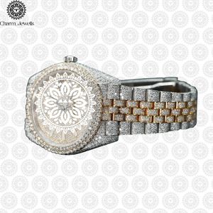 Montre de luxe pour homme Charm_Jewells en acier inoxydable 40 mm avec accent diamant, verre saphir, mouvement mécanique analogique, étanche 10 bars - Product Image 4