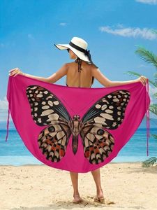 Maillot de bain maxi imprimé papillon sexy pour femme, vêtements de plage élégants d'été, anti-UV, 100% polyester - Product Image 2