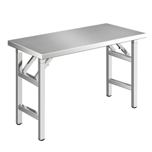 <span class=keywords><strong>Table</strong></span> utilitaire <span class=keywords><strong>pliable</strong></span> en acier inoxydable <span class=keywords><strong>de</strong></span> qualité commerciale pour cuisine, camping en plein air, barbecue, fête, garage, établi portable - Product Image 3