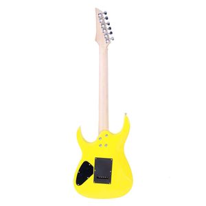 Novice Entry Level 170 Electric Guitar HSH Pickup Bag Strap Paddle Rocker Cable Wrench Tool Yellow Acoustic Steel - Product Image 3