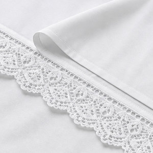 Elegant Plain White <b>Bed</b> Sheet Comfortable Breathable Bedding Set With Matching <b>Pillow</b> Covers For Daily Home Use - Product Image 6