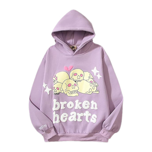 Sudadera con Capucha Extra Grande Unisex de Estilo Urbano, con Diseños Personalizados en Relieve en la Parte Delantera y Trasera, Hecha de Felpa de Algodón Ecológica - Product Image 1