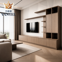 Meuble TV moderne en bois avec tiroirs et rangements pour projets d'aménagement hôtelier - Vente en gros