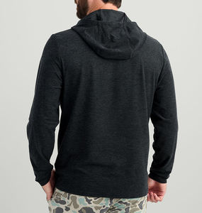 Hoodie de pêche haute performance UPF50, séchage rapide, évacuation de l'humidité, polyester léger, manches longues, logo personnalisé - Product Image 4