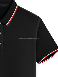 Meilleures ventes T-shirts et polos pour hommes Séchage rapide et fabrication sur mesure avec logo Prix de gros Tissu en toile à motif solide - Product Image 3