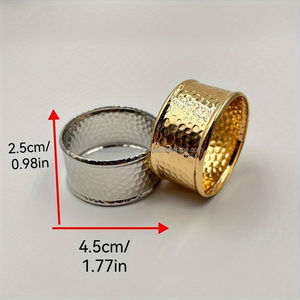 Wholesale Eco-Friendly Aluminum Metal Napkin Ring Holder Elegant <b>Tissue</b> Buckle for Hotel Restaurant <b>Wedding</b> Use Table Decoration - Product Image 2