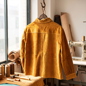 Vestes de soudage en cuir de vachette pleine fleur haute protection, vêtements de sécurité ignifuges en coton résistants, protection des mains contre la chaleur - Product Image 3