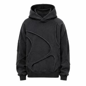 Regular Fit Hooded Sweatshirt Solid Design Men's Knitted Cotton <b>Raglan</b> Sleeve Quick Dry Breathable Eco-Friendly Pullover Autumn - Product Image 1
