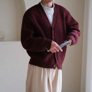 <b>Mens</b> Vintage Style <b>Cardigan</b> Sweater retro inspired styling and long sleeves Custom Knitwear Wholesale Manufacturer - Product Image 4