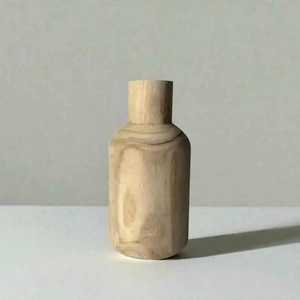 Mini vase en bois massif naturel non fini, petit pot de fleurs en bois tourné à faire soi-même, artisanat, centre de table, récipient floral - Product Image 2