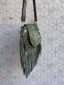 Nuevo Bolso de Mano de Cuero Vacuno con Flecos, Bolso Bandolera con Flecos Metálicos y de Piel, para Fiestas, Bolso de Mujer - Product Image 3