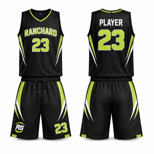 ชุดยูนิฟอร์มบาสเก็ตบอลแบบกำหนดเอง เสื้อเจอร์ซีย์ตาข่ายและกางเกงขาสั้น ชุดบาสเก็ตบอล OEM ชุดยูนิฟอร์มพิมพ์ลายแบบระเหิด ชุดเสื้อบาสเก็ตบอลชาย - Product Image 1