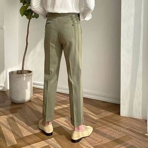 Pantalon de costume à carreaux pour homme de haute qualité, style décontracté coréen, coupe Gurkha, vente en gros - Product Image 3