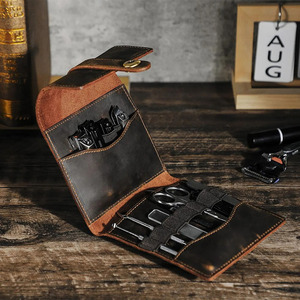 Bolsa de herramientas de cuero genuino para clavos, soporte resistente para herramientas de carpintero, soporte para cierres, presilla para martillo, para obra de construcción, en venta - Product Image 6