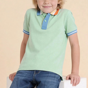 Smart Casual Kids Boys Polo Shirts Button <b>Down</b> Collar Premium Children Polo Tees Custom Logo Wholesale Boutique Boys Clothing - Product Image 1
