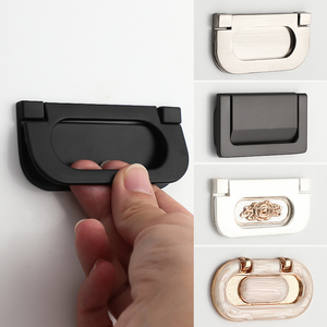Poignées dissimulées à bascule sans perçage, style minimaliste moderne, pour tiroirs de lits et armoires, à montage en surface ou encastré - Product Image 1
