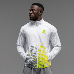 Vestes d'entraînement par sublimation pour hommes, col montant, fermeture éclair, imprimées, vente en gros - Product Image 2