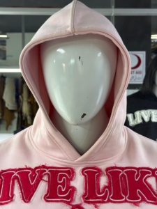 Best Design Light <b>Pink</b> Cropped Style Women's <b>Hoodies</b> Customize Fabric Oversize Rhinestone Printed Winter Wear <b>Hoodies</b> For Unisex - Product Image 4