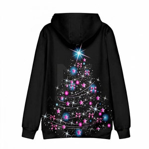 Wholesale Made <b>Christmas</b> <b>Hoodies</b> For Adults With Stylish Winter Prints And Custom Logo Design - Product Image 3