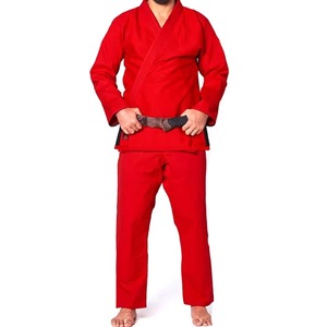 Kimono de BJJ rouge pour homme, 100% coton, vêtements d'arts martiaux durables, coupe classique, taille adulte - Product Image 1