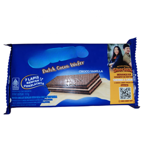 Snacks Deliciosos al por Mayor, Snacks Exóticos, Galletas con Sabor a Chocolate y Vainilla, Obleas de Cacao Holandesas con Chocolate y Vainilla, 117g x 24 Paquetes - Product Image 1