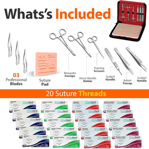 Kit de Práctica de Sutura para Estudiantes de Medicina, Residentes y Médicos en Práctica, con Almohadilla de Silicona Grande y Juego de Herramientas - Product Image 5