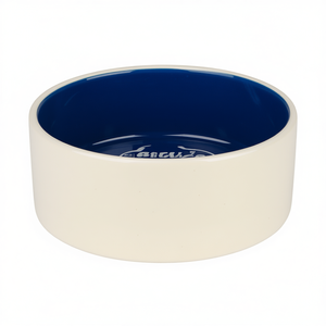 Comedero de Cerámica para Mascotas, 1 L, 18 cm, Color Crema Azul - Product Image 2