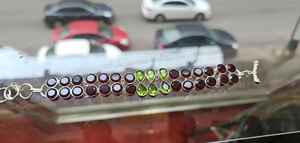 German Silver Nickel Lead Free Classic Gift Jewelry Natural <b>PERIDOT</b> And Garnet Gemstones Natural Stone Jewelry 20% Off Gift - Product Image 6