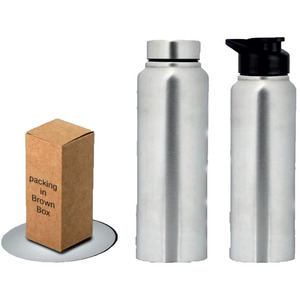 Bouteille d'eau isotherme Liviya à double paroi en acier, personnalisable avec impression, pour boissons chaudes/froides – Idéale pour Thanksgiving, Noël et les voyages - Product Image 1