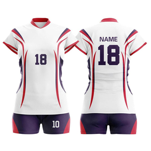 Conjunto de Camiseta de Voleibol para Mujer, Negro y Blanco, Estampado Geométrico Sublimado, Número 18, Pantalones Cortos Transpirables de Poliéster, Cintura Alta Elástica - Product Image 5