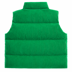 Custom Iota Phi Lambda sorority Puffer vest embroidered logo on front green and white color <b>sleeveless</b> jacket for female - Product Image 3
