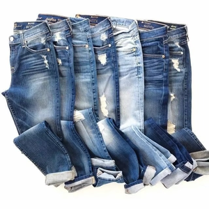 Branded Overrun Surplus Men's Jeans Mixed Denim Stock Fashion Casual Pants Super <b>Light</b> Readymade Label Good Quality <b>Cheap</b> Price - Product Image 1