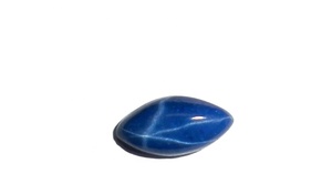 Zafiro Azul Estrella, Corte Marquesa 3x6 mm, 1 Quilate, Cabujón Pulido Creado en Laboratorio con Efecto de Estrella de 6 Puntas para Joyería - Product Image 2