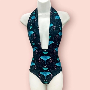 Maillot de bain une pièce pour femme, imprimé, dos croisé, taille haute, en Spandex et Polyester - Product Image 1