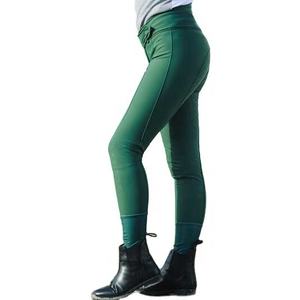 Pantalones de equitación de cintura alta para mujer, largos, de punto verde liso, de nailon y elastano con elasticidad en cuatro direcciones, 2026 - Product Image 5