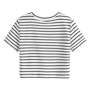 Nueva camiseta corta de moda para mujer, ideal para conjuntos de verano, la tela suave te hace lucir elegante y cómoda - Product Image 2