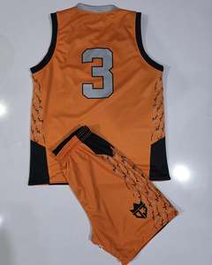 Ensemble de maillots de basket-ball Lady Yeguas, sublimé, col en V, sans manches, coupe athlétique pour femmes, orange et noir, polyester 320 g/m², uniformes - Product Image 6