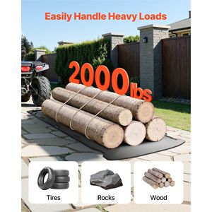 Corda da traino per impieghi gravosi da 2000 libbre in HDPE, doppio uso, per traino di slitta o attrezzature, 110 x 46 pollici - Product Image 2