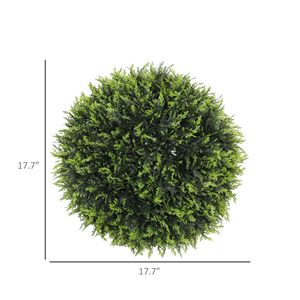 2 Pezzi di Sfere Topiarie da 45 cm per Interni ed Esterni, Piante in Plastica di Cedro con Protezione UV, Colore Verde, per Decorazioni di Laurea - Product Image 3