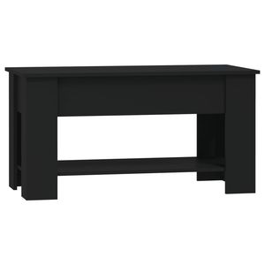 Tavolino nero in legno ingegnerizzato 39.8 "x 19.3" x 20.5 "dimensioni - Product Image 3
