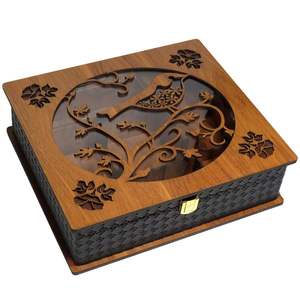 Handmade Eco-Friendly Modern Wooden Dry Fruit <b>Box</b> with Multiple Compartments Perfect for Serving Nuts <b>Sweets</b> and Snacks at Home - Product Image 6