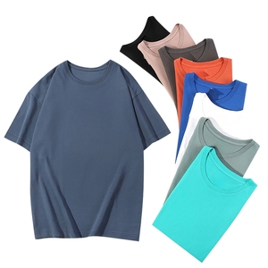 T-shirt décontracté en maille pour homme, col rond, manches courtes, impression personnalisée, 100 % coton, coupe classique, multicolore, respirant, séchage rapide - Product Image 6