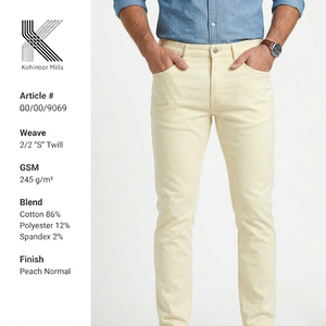 <b>Men</b> <b>Stretch</b> Chino Pants Cotton Polyester Spandex Smart Casual Trousers 245GSM OEM ODM Manufacturer - Product Image 2