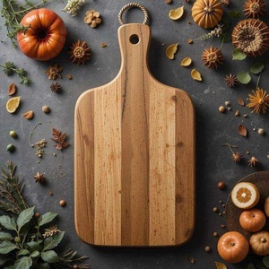 Planche à découper en bois d'acacia et de manguier, faite à la main, durable, personnalisable, lavable au lave-vaisselle, pour fruits et légumes - Product Image 2