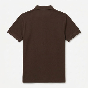 Wholesale <b>Men's</b> Solid Color <b>Brown</b> <b>Polo</b> <b>Shirt</b> Short Sleeve Cotton Breathable Casual Golf <b>Polo</b> <b>Shirt</b> Custom Logo Available - Product Image 5
