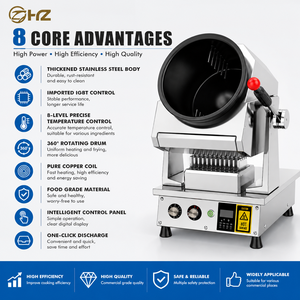 Commercial Gas Drum Stir <b>Fryer</b> Automatic Rotary Drum Frying <b>Machine</b> Stainless Steel Countertop Stir Fry Cooker for Restaurant Ki - Product Image 4