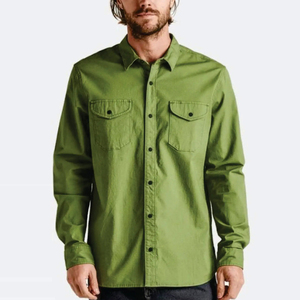 Camisa de Franela Premium para Hombre, 100% Algodón, Logotipo Personalizado, Manga Larga, Tallas Grandes, Precio Económico, MOQ Bajo, Alta Calidad - Product Image 4