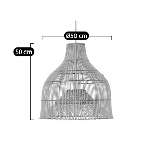 NhatMinh Handmade Woven Rattan Cone-Shaped Powder-Coated Lightweight Eco-Friendly Modern Luxury Chandelier-Style Ceiling Pendant - Product Image 6